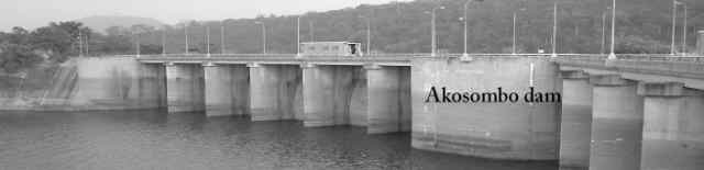 Picture Akosombo Dam, view to the dam - 1970`s